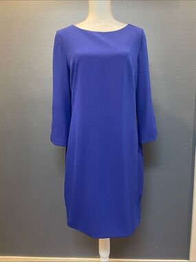 Vince Camuto Royal Blue Long Sleeve Shift Dress